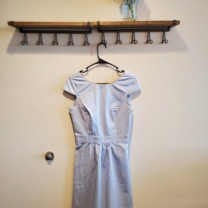 Light Blue dress with gold collar trim. La Redoute Edition